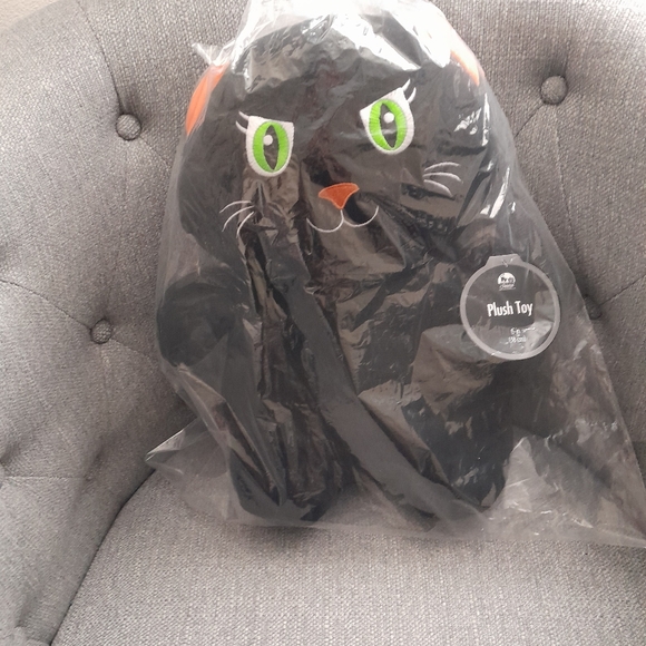 Halloween Black Cat Plush Kids Toy (NWT) Size:15"  Seasonal - Picture 4 of 5